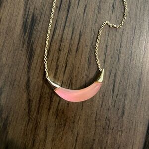 SALE!  Melon Pink Orange lucite Alexis Bittar necklace - stunning color!
